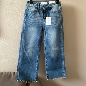 Zenana cropped wide leg denim, size 25